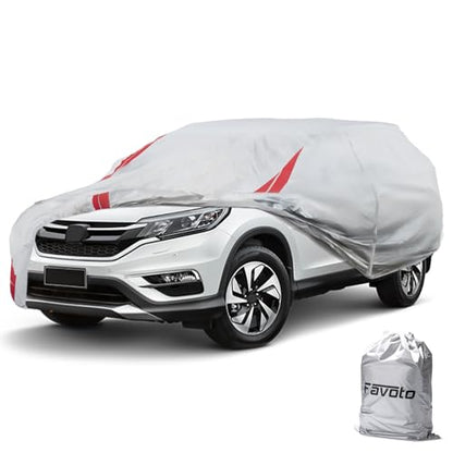 Car Cover Waterproof Custom Fit for Honda CRV Car Cover (Sliver＆Red / Custom Fit CRV)