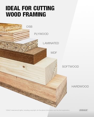 5-3/8 Inch 24T Wood Framing & 30T Metal & 50T Aluminum Cutting Circular Saw Blade, 20mm Arbor, Carbide Tipped, Thin Kerf, Black Ice™, for Wood, Aluminum, Metal, 3-Pack(C054243050-3D) (5-3/8'', 24&30&50T)