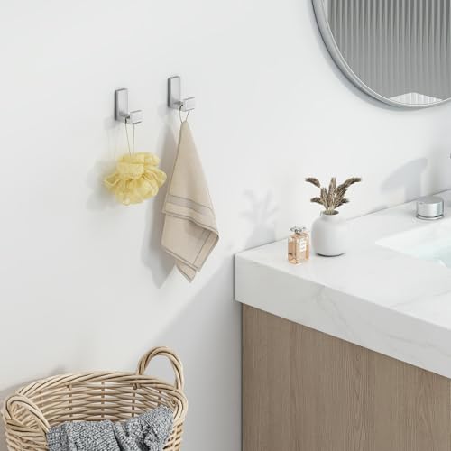 Towel Hooks Brushed Nickel (4 Pack / Brushed Nickel)