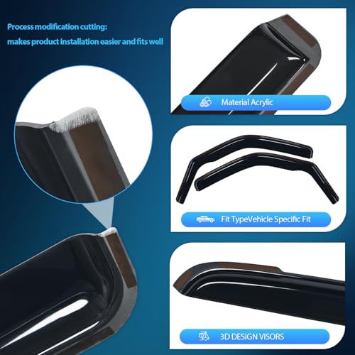 in Channel Rain Guards for Express (1996-2014 Chevy Express Van 1500)