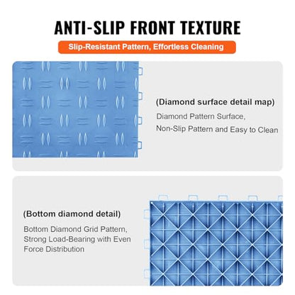 Garage Floor Tiles 12 x 12 x 0.53 inch (25 Pack Tile / Blue)
