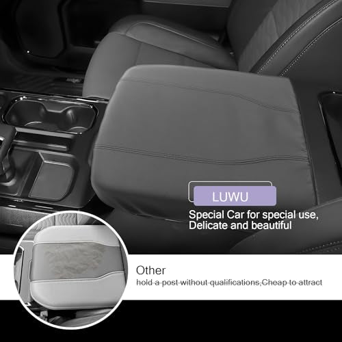 2025 2026 Silverado EV Center Console Cover Compatible with 2024 2025 2026 Silverado EV (2024-2026 Silverado EV/GMC Sierra EV(Thin Black))