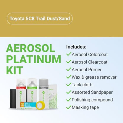 Car Paint Touch Up Spray Kit (Aerosol Spray - Platinum Kit / Trail Dust/Sand)