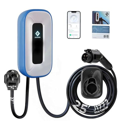Level 2 EV Charger 50Amp J1772 (NEMA14-50 Plug or Hardwired)