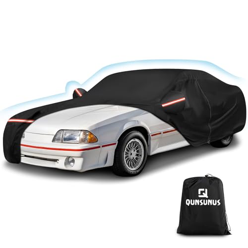 QUNSUNUS Waterproof Car Cover for Ford Mustang 1979 (for Mustang 1979-1993)