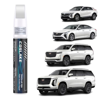 Car Touch Up Paint (Crystal White Tricoat(G1W/WA140X) for 2025 ESCALADE/2024 ESCALADE/2025 ESCALADE IQ/2025 CT5/2024 CT5/2025 CT4/2024 CT4/2025 XT4/2024 2025 XT5/2024 XT5/XT4/2025 XT6/2024 XT6/2025 LYRIQ/2024 LYRIQ)