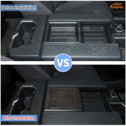Car Armrest Hidden Storage Box for 2022 (Oak Grain Pattern)