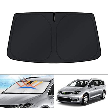 Windshield Sun Shade for Chrysler Pacifica Minivan Accessories 2017 (For | Chrysler Pacifica Minivan 2017-present)