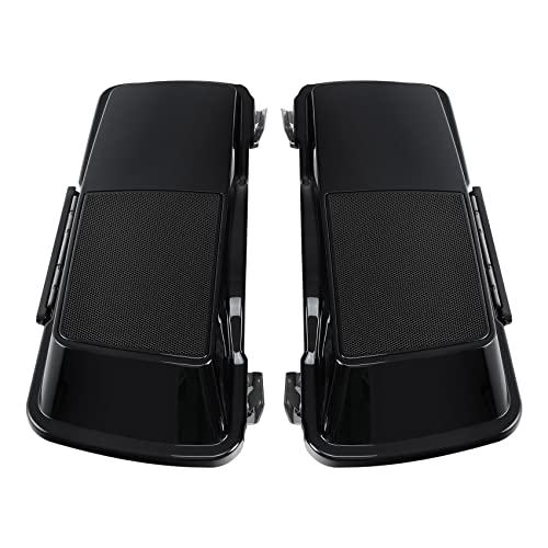 Motorcycle Saddlebags 5" Stretched Extended Hard Saddle BagsW (5" Extended / Stretched W/ Black Latches)