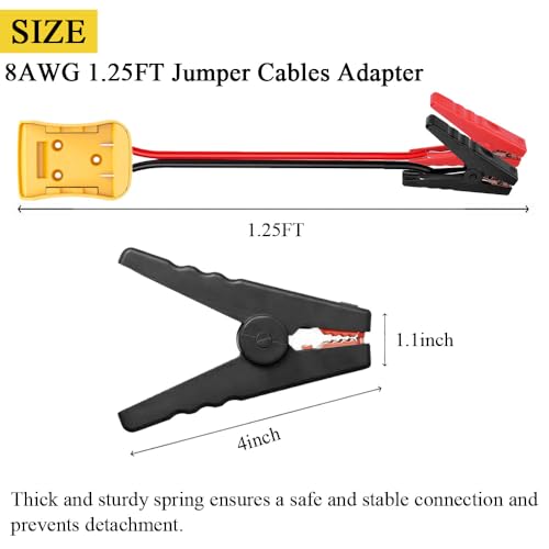 Jumper Cables Adapter Compatible with De.Walt 20V Batteries 1.25FT (1.25FT)