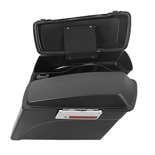 Motorcycle Saddlebags Hard Saddle Bags For Harley Touring 1993 (Matte Black / Standard)