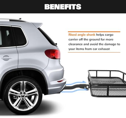 Folding Hitch Mount Cargo Carrier 60" x 20" x 6" (60" x 20" x 6")