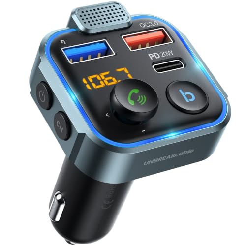 Bluetooth 5.3 FM Transmitter for Car (Black)