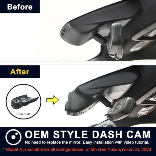 4K Dash Cam Custom fit for GMC Yukon (Model A Front 4K Only)