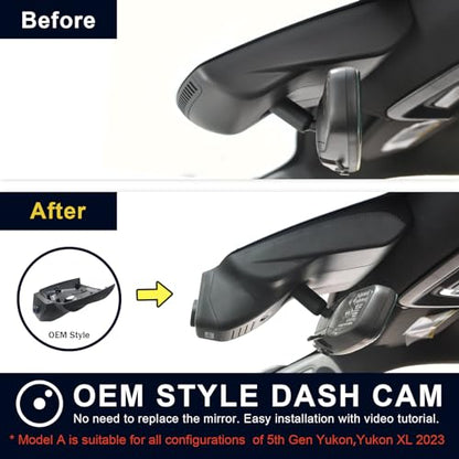 4K Dash Cam Custom fit for GMC Yukon (Model A Front 4K Only)
