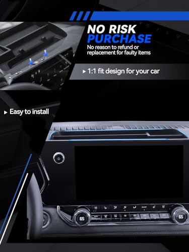 for Colorado Dashboard Console Organizer 2023 2024 2025 2026 Chevy Colorado& GMC Canyon Accessories Behind Screen Organizer Storage Box Console Dash Tray with Phone Holder (for 2023-2026 Colorado/Canyon)