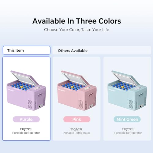 12v refrigerator 23 Quart (23 Quart / Purple)