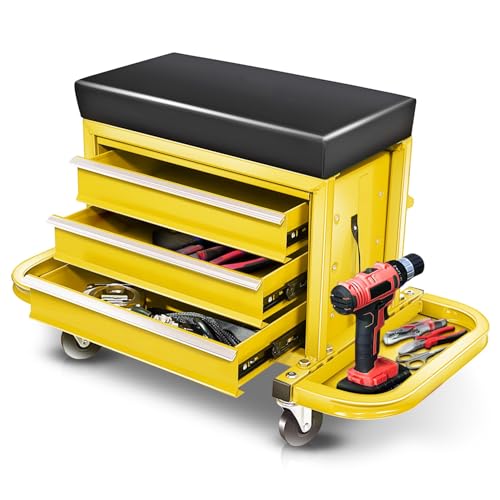Mechanic Rolling Seat (Yellow)
