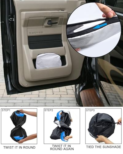 Front Windshield Sunshade fit for Ford Econoline E (Fit for Ford Transit 2015-2026)