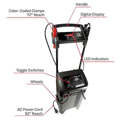 Wheeled 6A Car Battery Charger & Maintainer (125/275A)