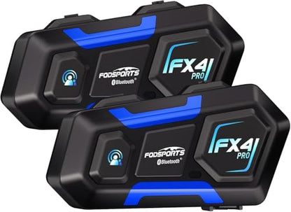 FX4 Pro Motorcycle Helmet Bluetooth Intercom with AI Voice Control (FX4 Pro Dual Pack)