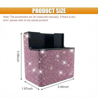 Bling Car Dashboard Storage Box (Pink)