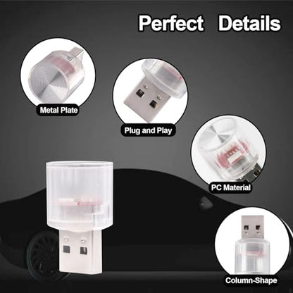 USB LED Car Interior Night Light (White)