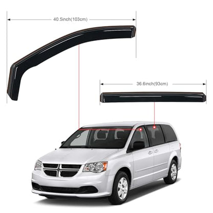 in Channel Window Visors for Dodge Grand Caravan 2008 (Grand Caravan 2008-2023)