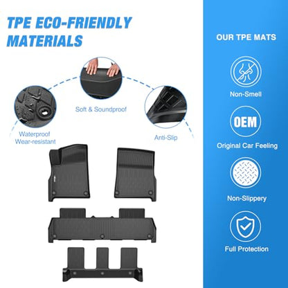 Floor Mats for Rivian R1S 2022 2023 2024 2025 (2022-2025 Rivian R1S)