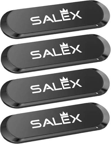 Flat Magnetic Phone Mounts 4 Pack. Black Cell Phone Holder for Car Dashboard (BLACK / 4 PACK)