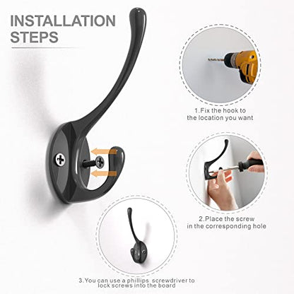 Heavy Duty Metal Coat Hooks for Wall