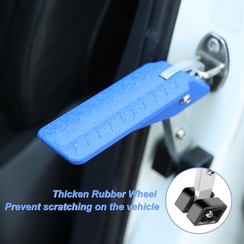 Foldable Car Door Step Stand Pedal (Evolution Pro Series / Blue)
