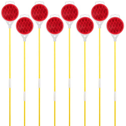 Reflectors for Driveway Entrance Orange Reflective Driveway Markers Snow Plow Markers Plow Markers 51 Inch Yellow Fiberglass Pole Double Sided Reflector for Driveway (Orange)