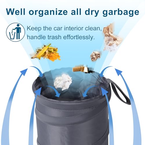 Car Trash Can (Grey / 1 Gallons-2 Packs)