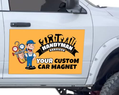 Custom Car Magnet Sign Personalized Business Logo for Cars Trucks Vans