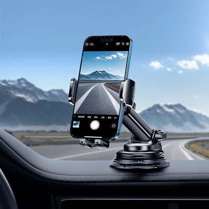 Car Phone Holder Mount Phone Mount for Car Windshield Dashboard Air Vent Universal Hands Free Automobile Cell Phone Holder Fit for iPhone Smartphone Camera Mounts (Carbon fiber)