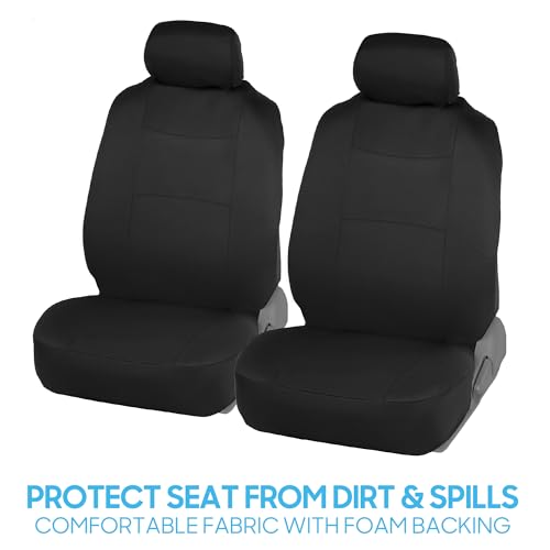 PolyPro Car Seat Covers Full Set in Solid Black (Solid Black)