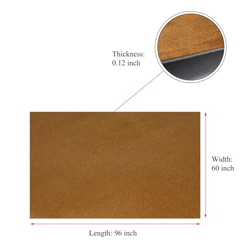 Suede Headliner Fabric with Foam Backing (Tan / 96"L×60"W)