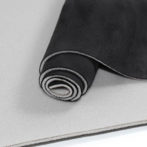 Suede Headliner Fabric with Foam Backing (Black / 54"L×60"W)