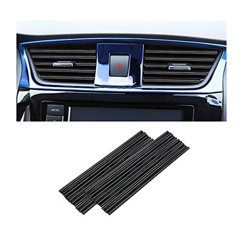 20PCS Waterproof Bendable Car Air Vent Trim Strips (Black)