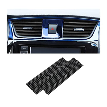 20PCS Waterproof Bendable Car Air Vent Trim Strips (Black)