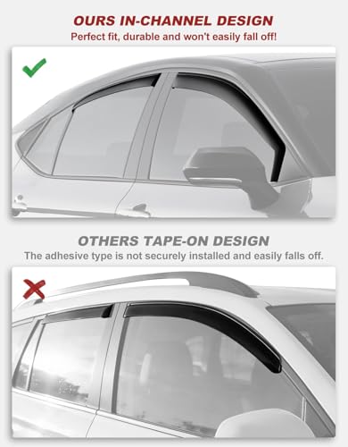 in Channel Window Visors Rain Guards for Toyota Camry 2025 2026 (Fit for Toyota Camry 2025 2026)