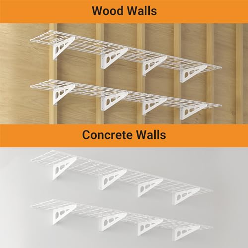Garage Shelving (White / 2 pack-1x6 ft)