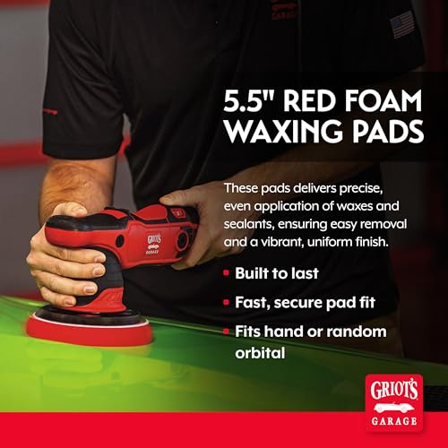 5.5” Red Foam Waxing Pads for Car Detailing (5.5" Pads (Set of 2))
