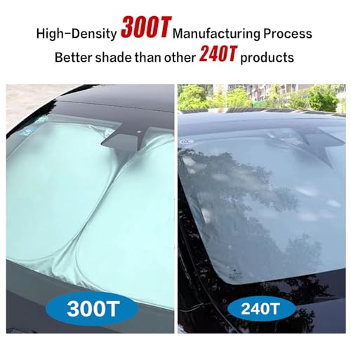 300T Sunshade for Tesla Model Y Model 3 (Silver)