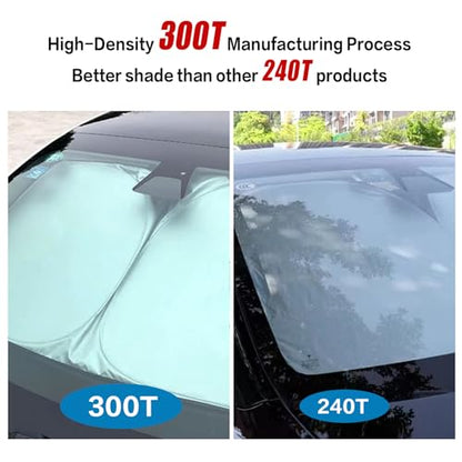 300T Sunshade for Tesla Model Y Model 3 (Silver)