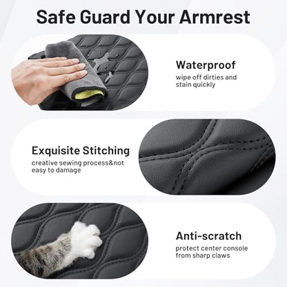 Center Console Cover for GMC Sierra (3)19-26|Silverado&Sierra|Bucket Seat,Wavy,+Thick)