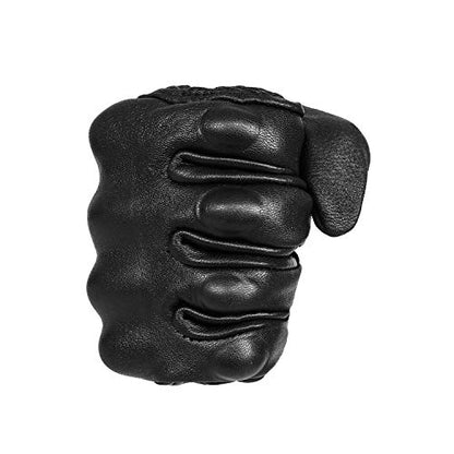 Full Finger Goat Skin Leather Touch Screen Motorcycle Gloves Men S (Non-Perforated / Large)
