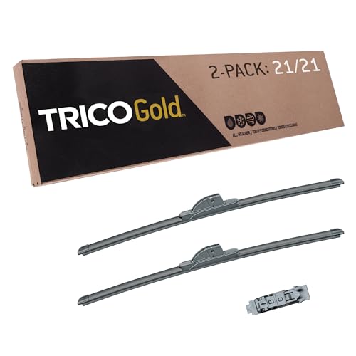 Gold 21" + 21" Premium Automotive Replacement Windshield Wiper Blades (21" + 21" Pair Pack / Premium)