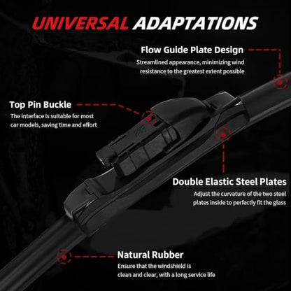 Windshield Wiper Blades Replacement for Jeep Renegade 2015 (22"+20"+10")